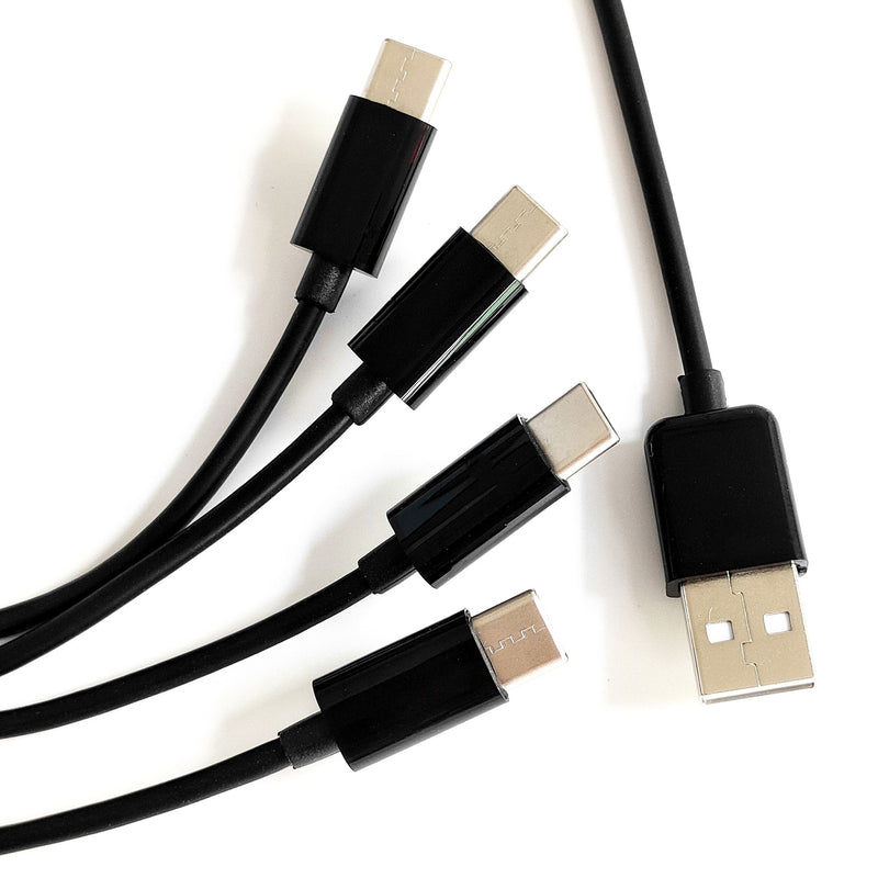Flexible tangle-resistant USB-C cable