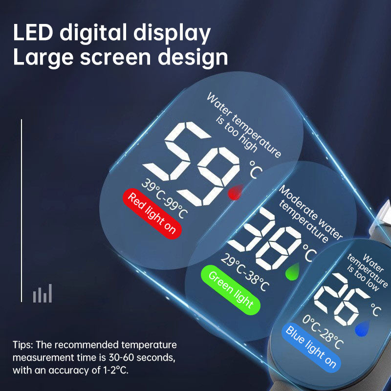 LED shower thermometer